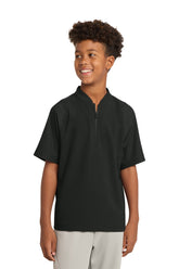 New Era® Youth Cage Short Sleeve 1/4-Zip Jacket