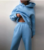 Vintage Women’s Casual Hooded Tracksuit