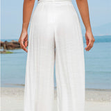 Vintage Bohemian Linen Bow Beach Pants