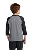 Port & Company® Youth Core Blend 3/4-Sleeve Raglan Tee