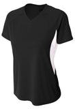 A4 Color Block Performance V-Neck - Black/White front