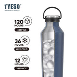 Stainless Steel Vacuum Insulated Water Bottle Portable Durable Leak-Proof for Outdoor Sports Matte Finish Carry Handle