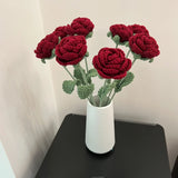 Vintage Knitted Rose Bouquet