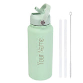Custom Insulated Water Bottle with Straw