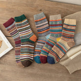 Vintage Thick Warm Socks Colorful Gift