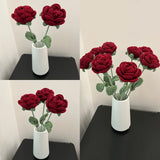 Vintage Knitted Rose Bouquet