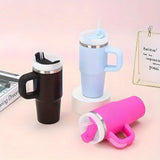 Customizable Stainless Steel Travel Cup with Straw, Personalized Name Water Bottle