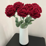 Vintage Knitted Rose Bouquet