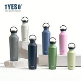 Stainless Steel Vacuum Insulated Water Bottle Portable Durable Leak-Proof for Outdoor Sports Matte Finish Carry Handle