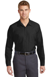 Red Kap Long Sleeve Industrial Work Shirt - Black - Front model