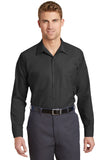 Red Kap Long Sleeve Industrial Work Shirt - Charcoal - Front model