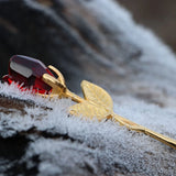 Vintage Glass Rose Mini Crystal Flower