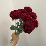 Vintage Knitted Rose Bouquet