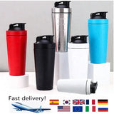 Stainless Steel Protein Shaker Bottle with Mixing Ball