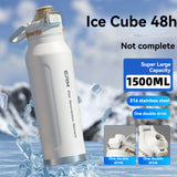 Stainless Steel Double-Wall Insulated Water Bottle with Handle
