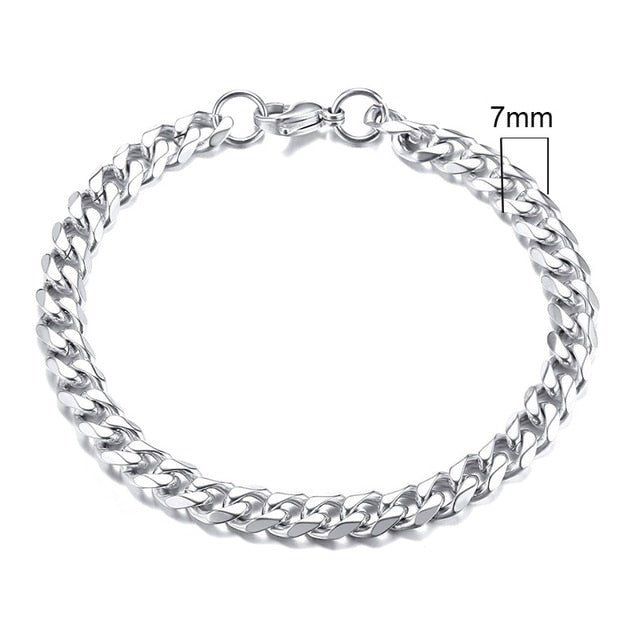 Vnox Men's Chunky Curb Chain Bracelet, Men's Bracelet Summer Gift for Him Boyfriend Husband