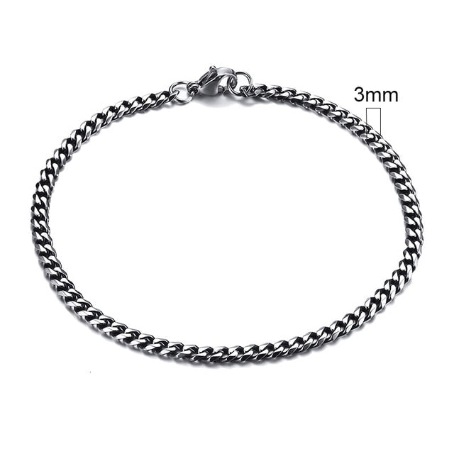 Vnox Men's Chunky Curb Chain Bracelet, Men's Bracelet Summer Gift for Him Boyfriend Husband