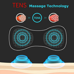 Portable Mini Electric Neck Back Body Massager Cervical Massage Stimulator Pain Relief Massage Patch With USB Charging Cable