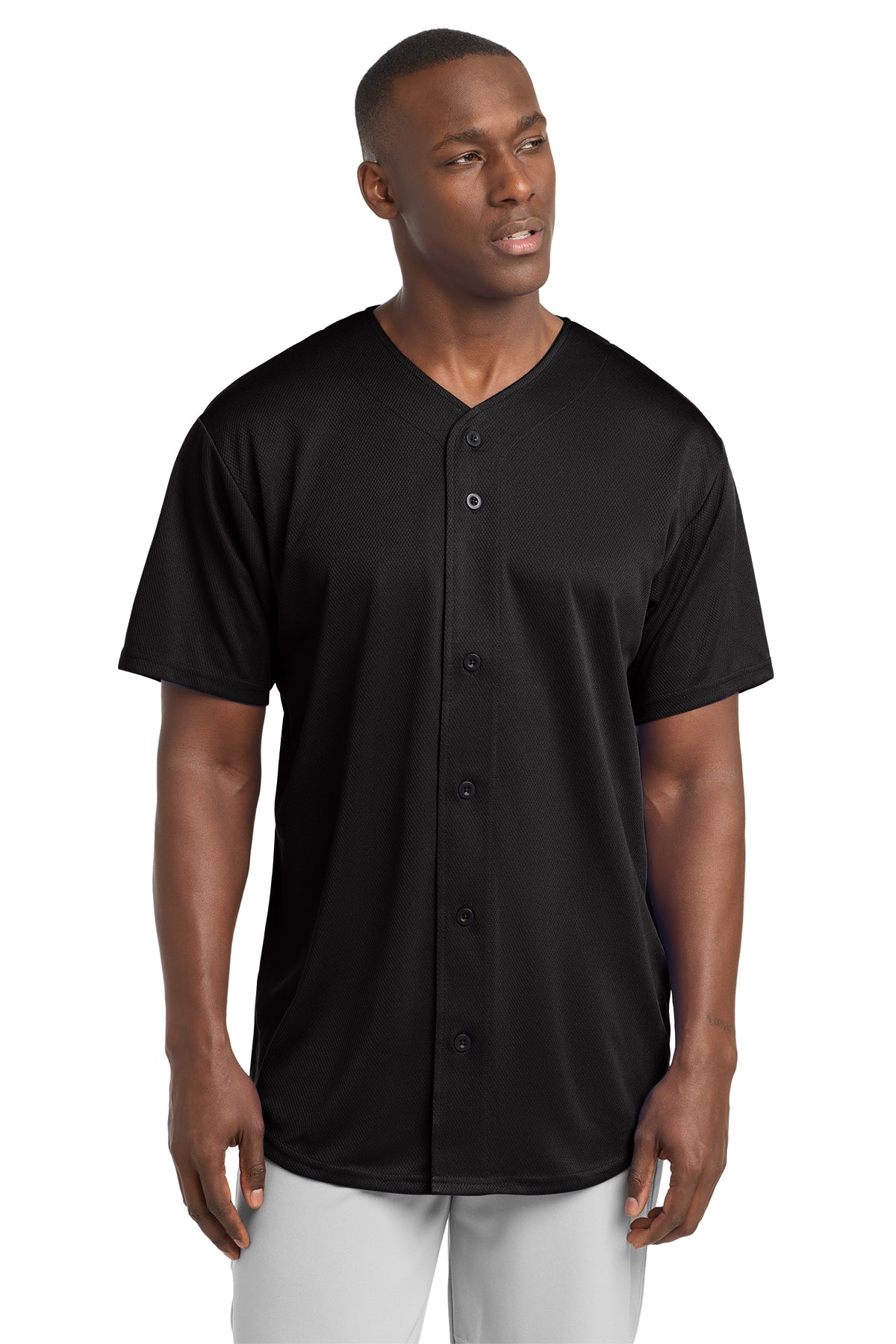 Sport-Tek® PosiCharge® Tough Mesh Full-Button Jersey