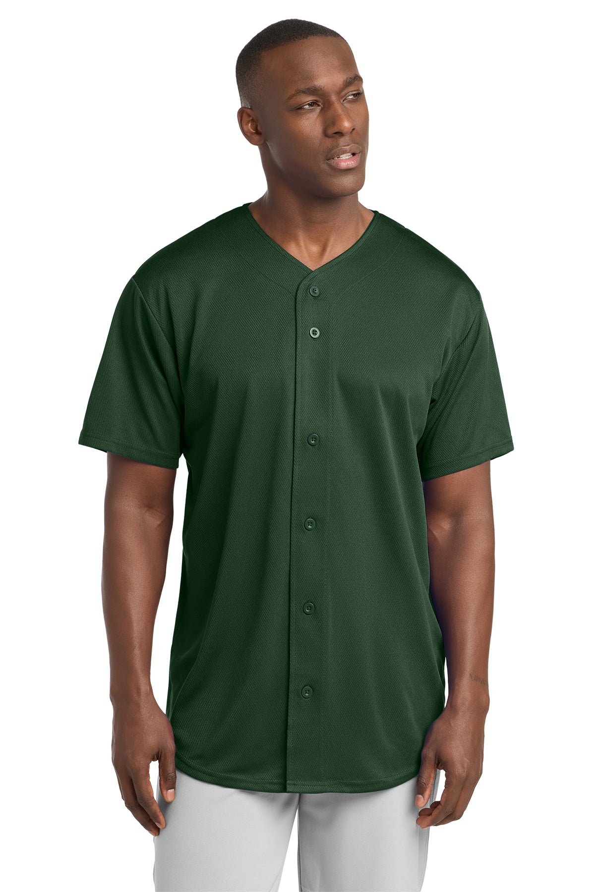 Sport-Tek® PosiCharge® Tough Mesh Full-Button Jersey