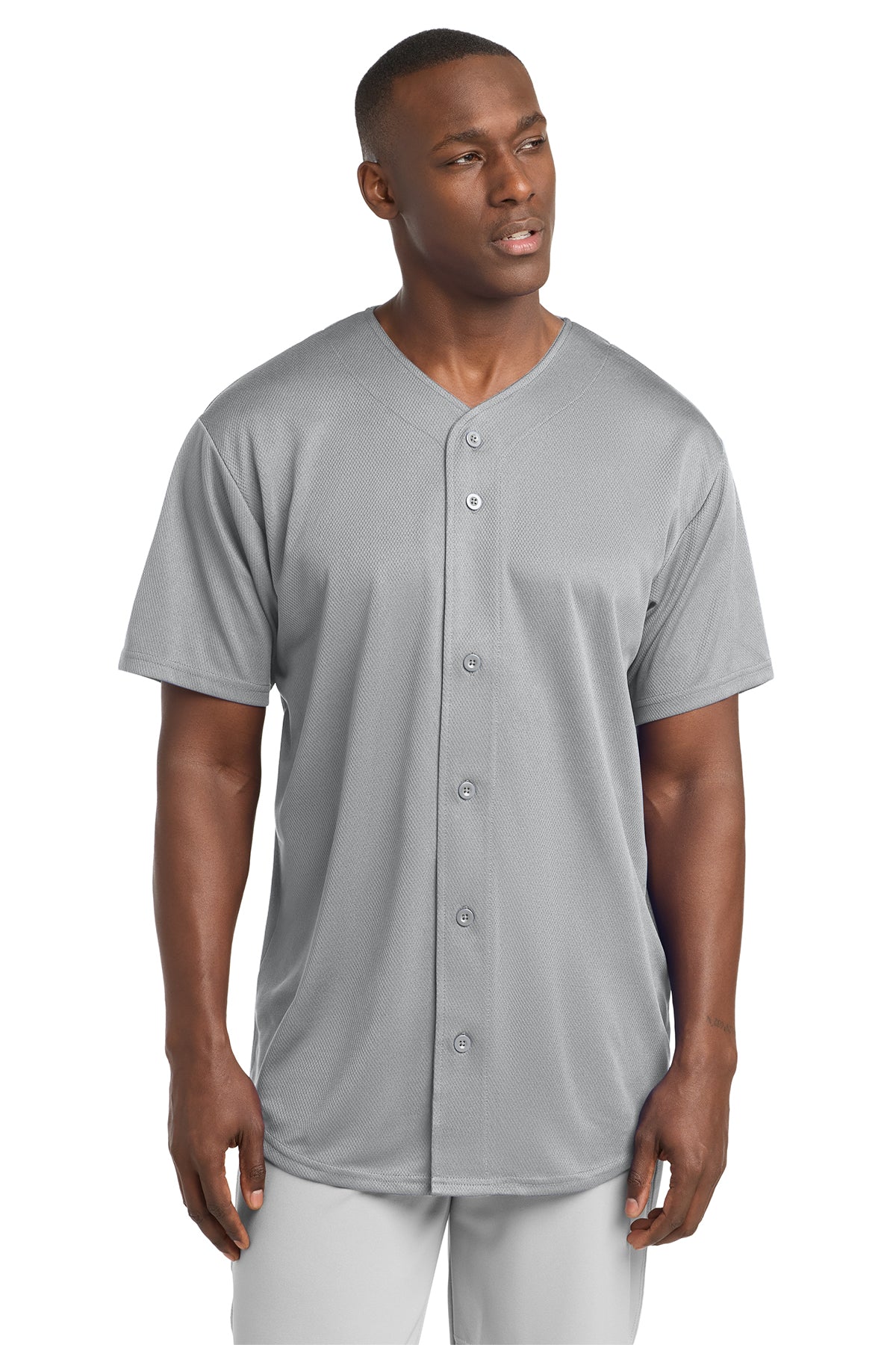 Sport-Tek® PosiCharge® Tough Mesh Full-Button Jersey