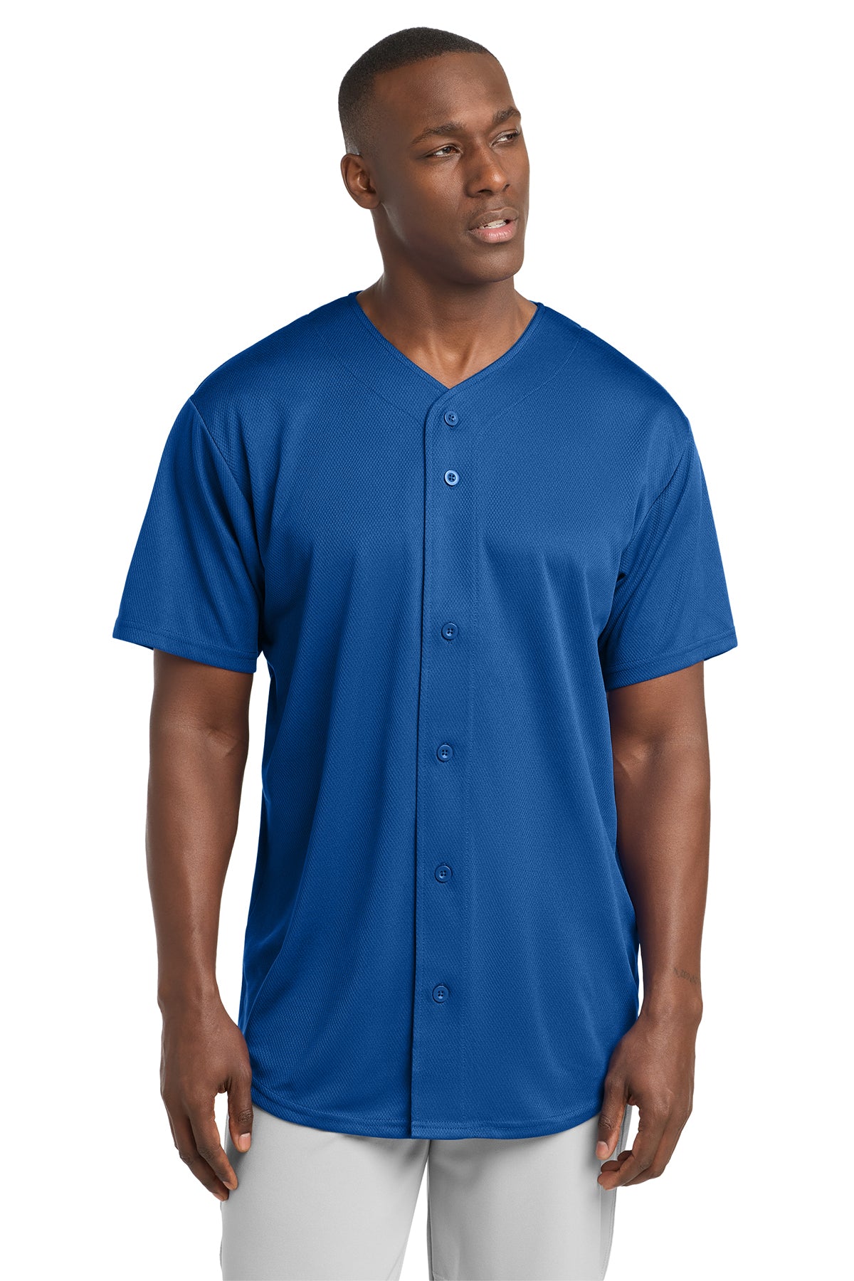 Sport-Tek® PosiCharge® Tough Mesh Full-Button Jersey