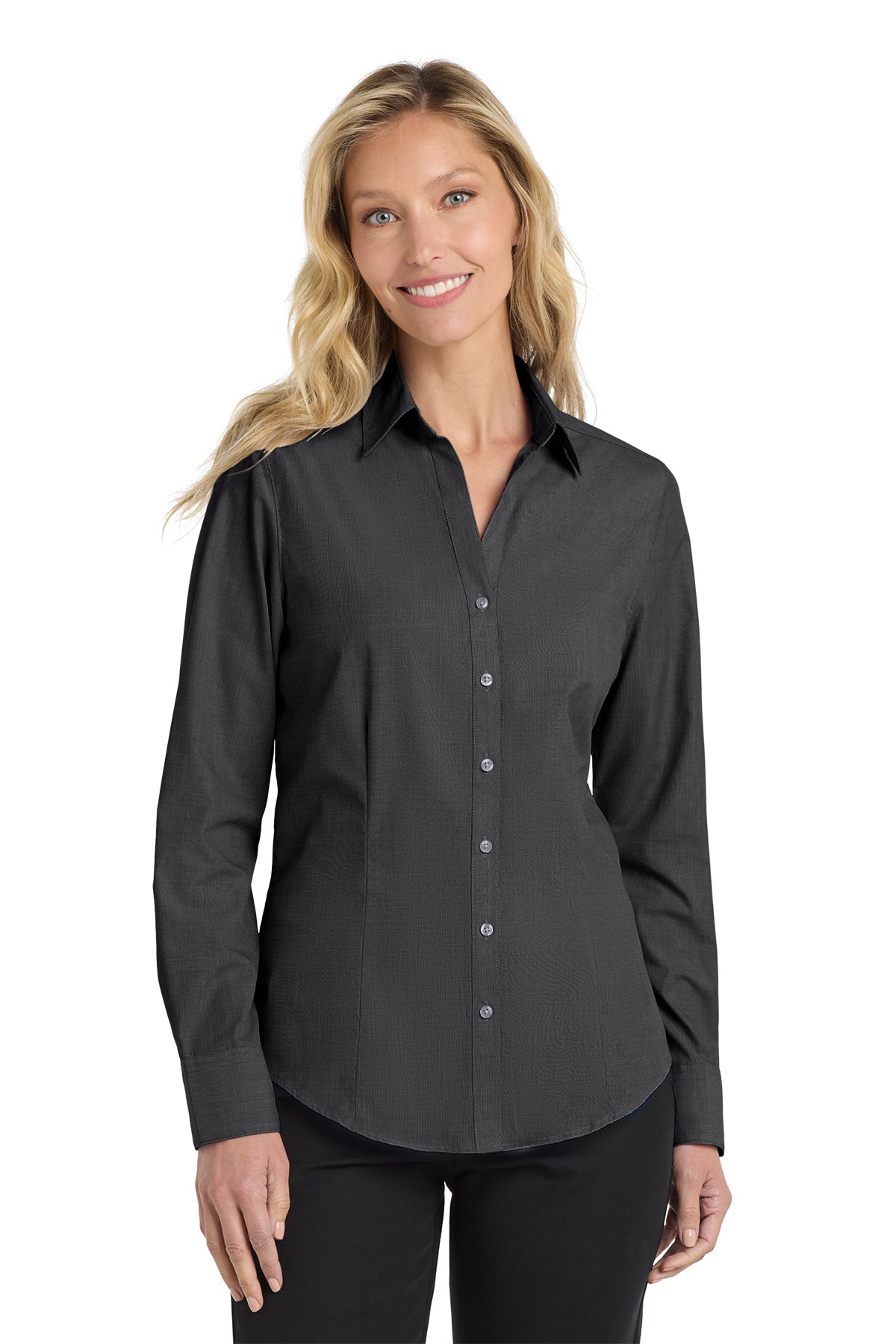 Port Authority® Women's Crosshatch Easy Care Shirt