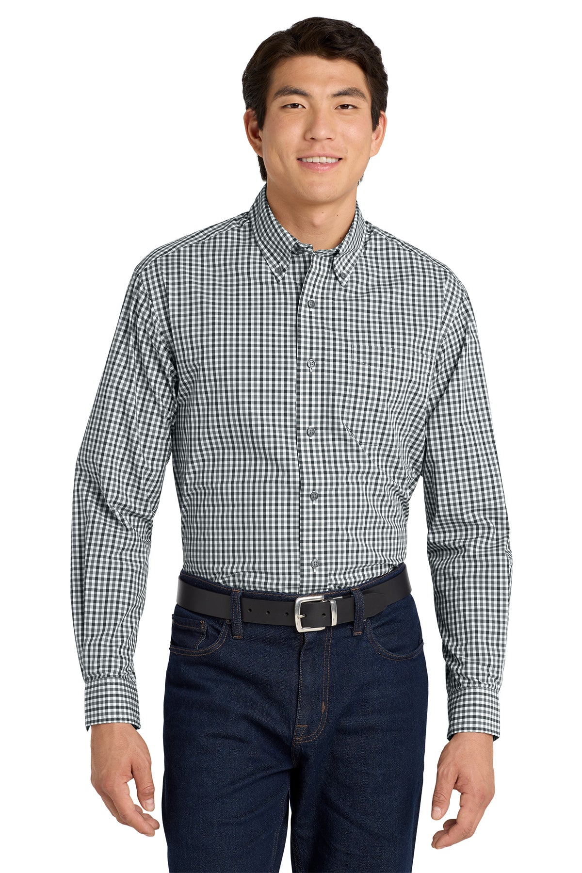 Port Authority® Long Sleeve Gingham Easy Care Shirt