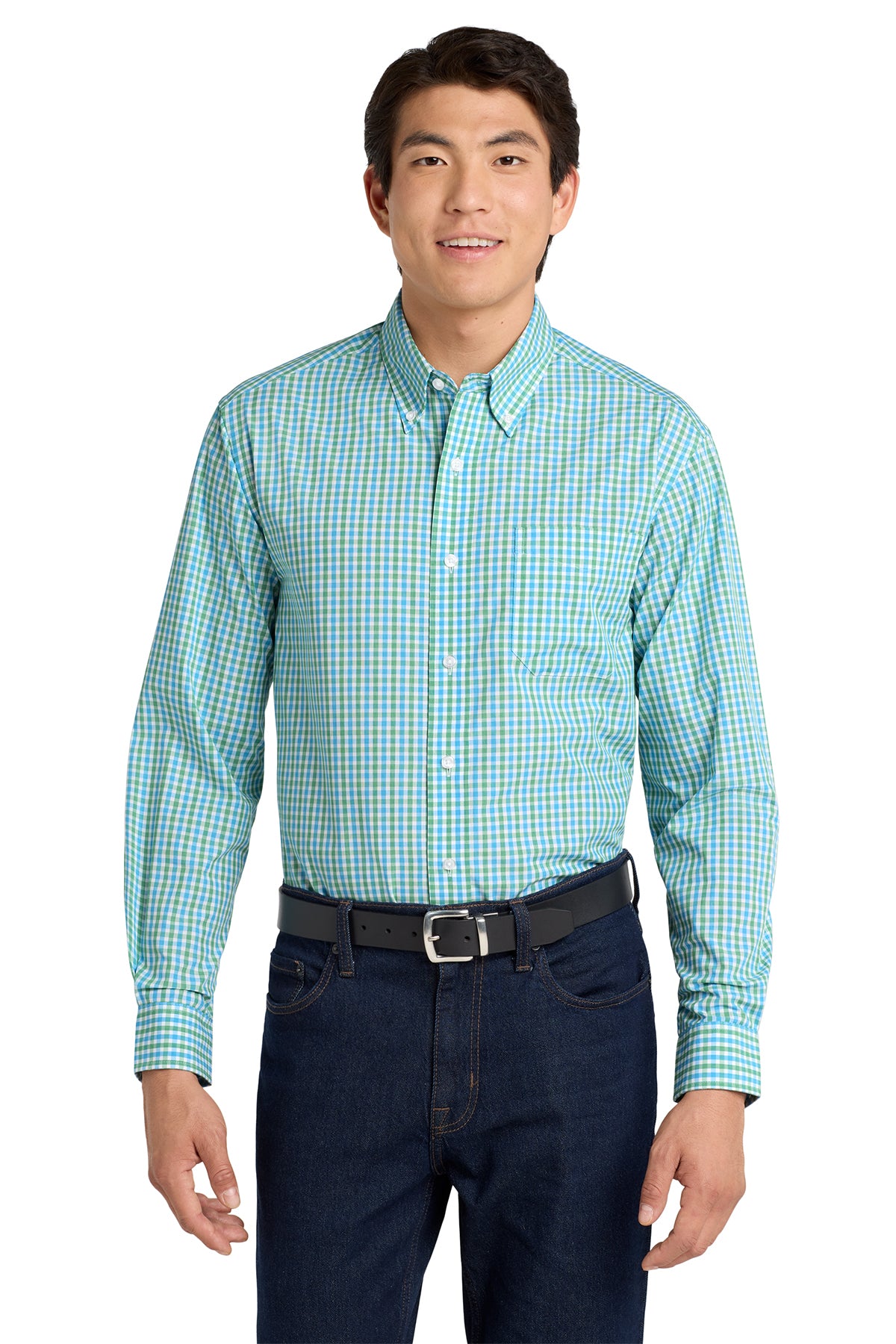 Port Authority® Long Sleeve Gingham Easy Care Shirt