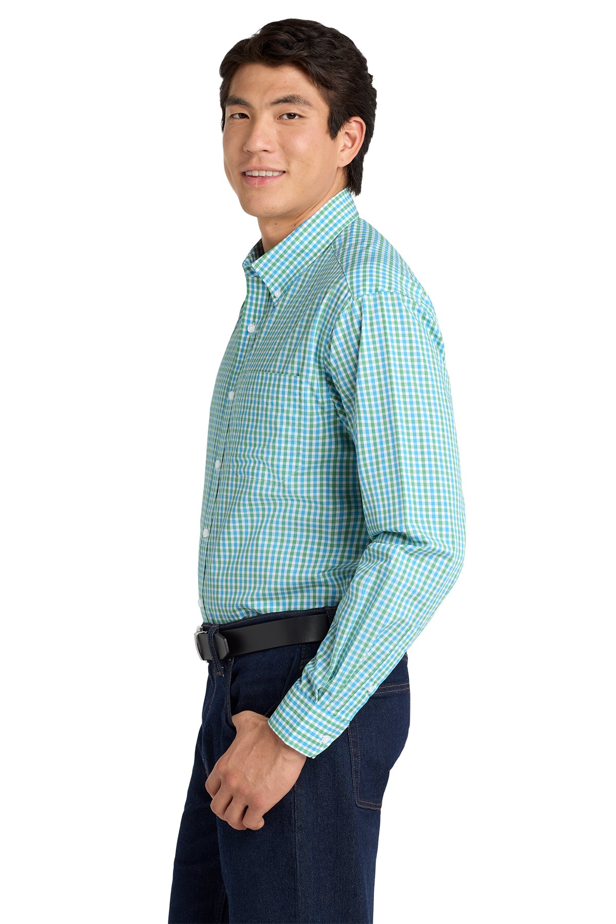 Port Authority® Long Sleeve Gingham Easy Care Shirt