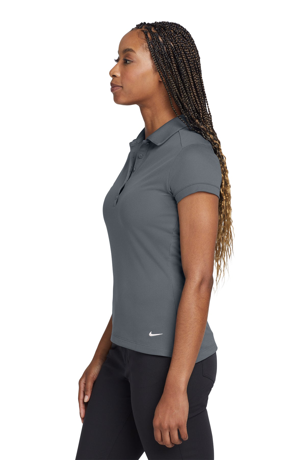 Nike Women's Dri-FIT Solid Icon Pique Modern Fit Polo