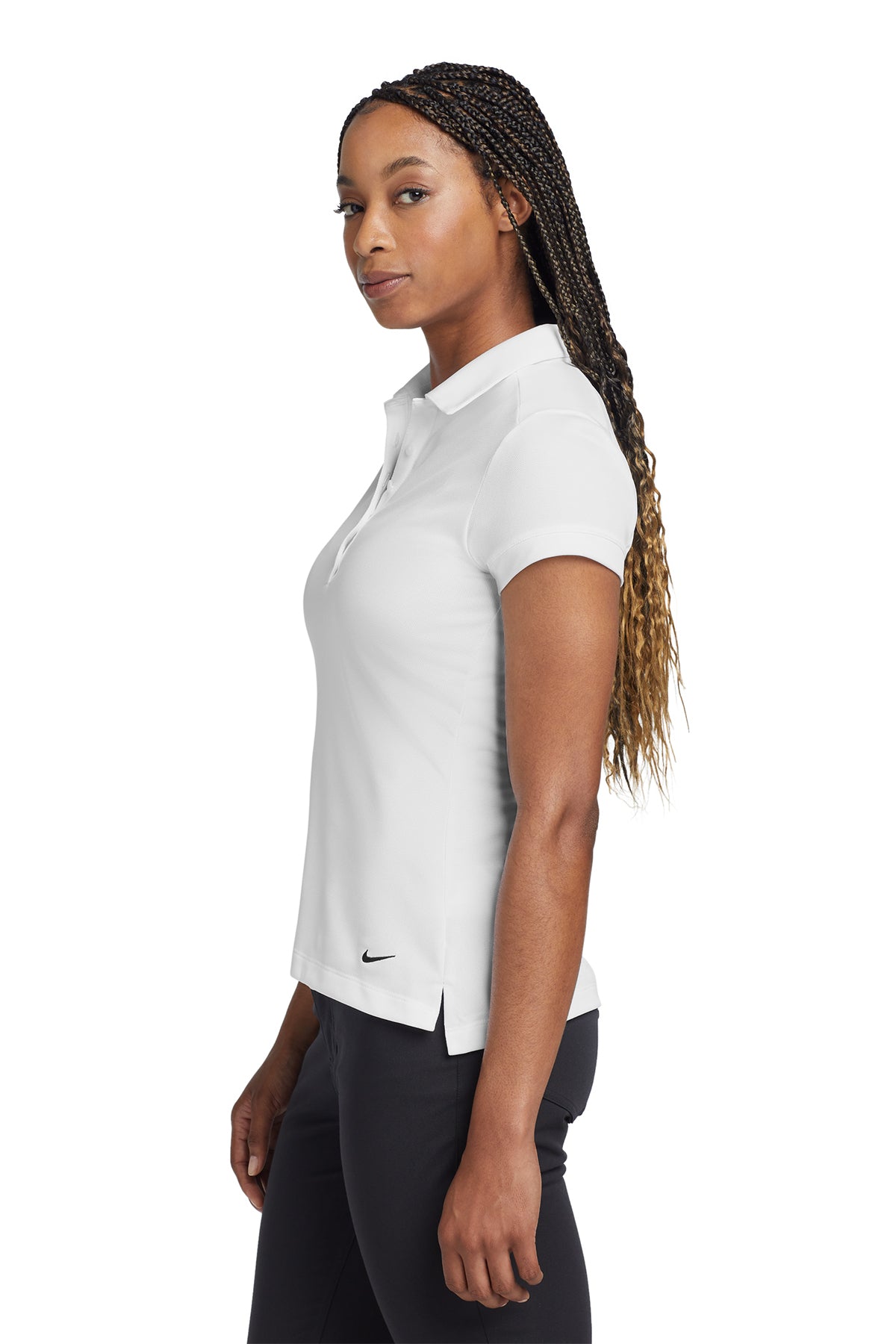 Nike Women's Dri-FIT Solid Icon Pique Modern Fit Polo