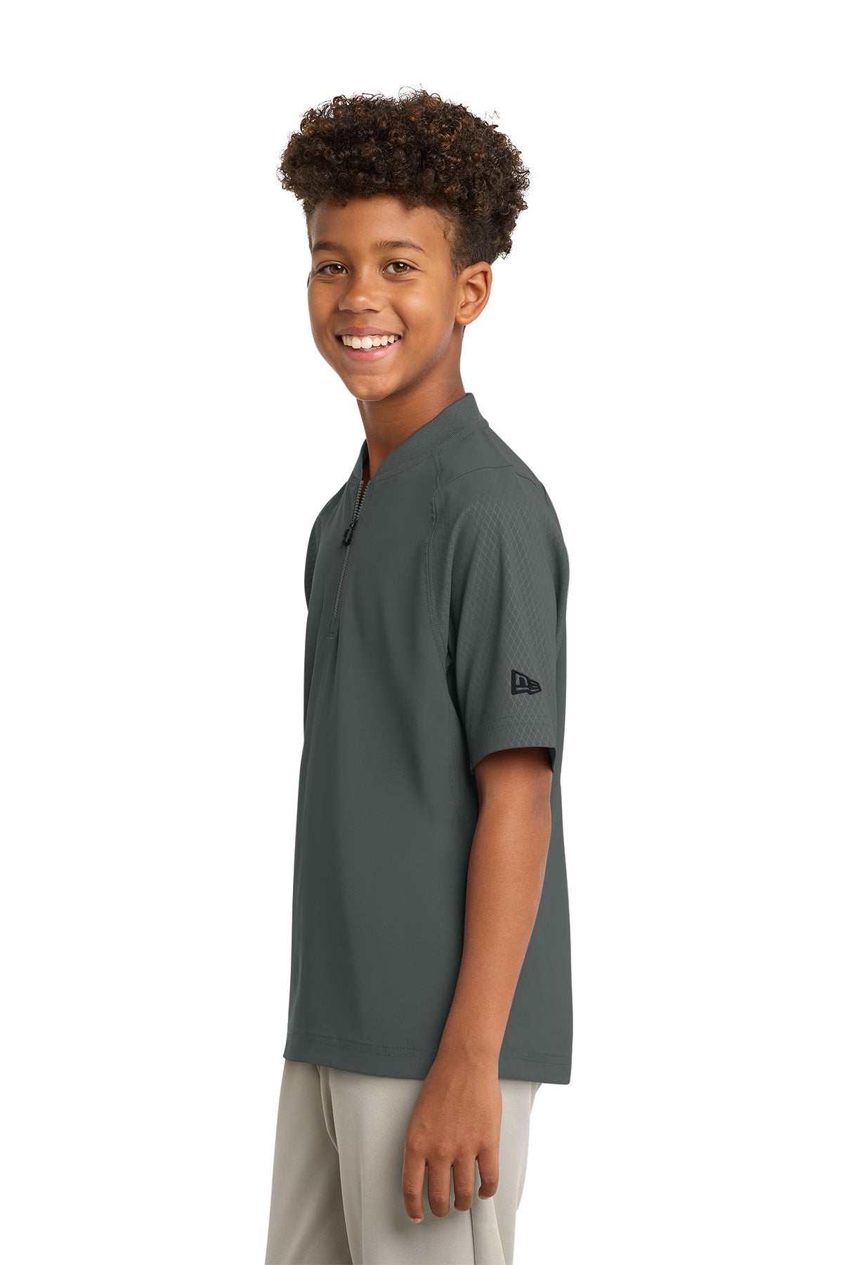 New Era® Youth Cage Short Sleeve 1/4-Zip Jacket