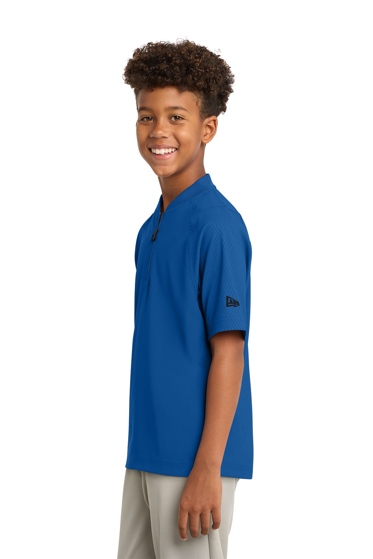 New Era® Youth Cage Short Sleeve 1/4-Zip Jacket