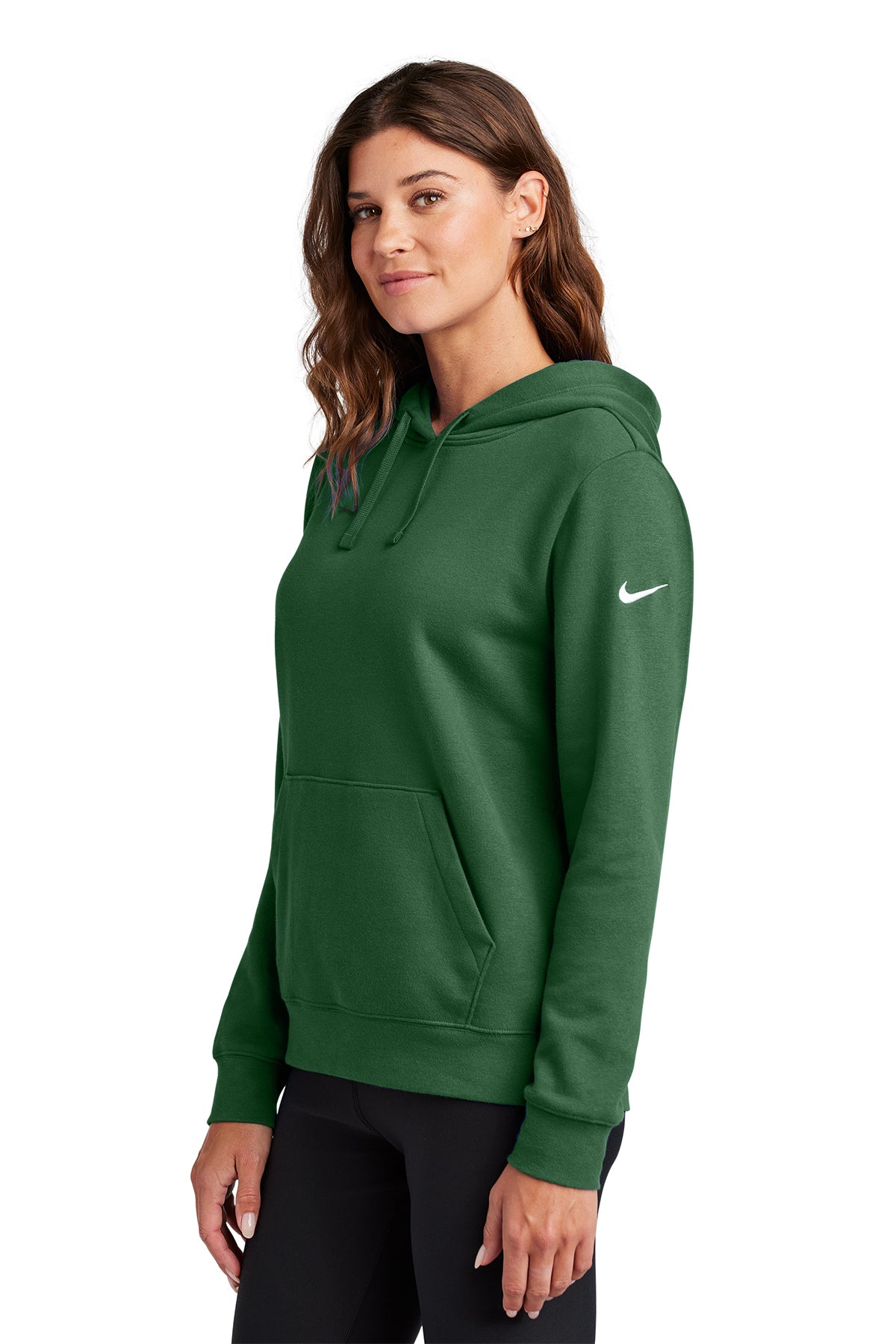 Nike Women's Club Fleece Sleeve Swoosh Pullover Hoodie