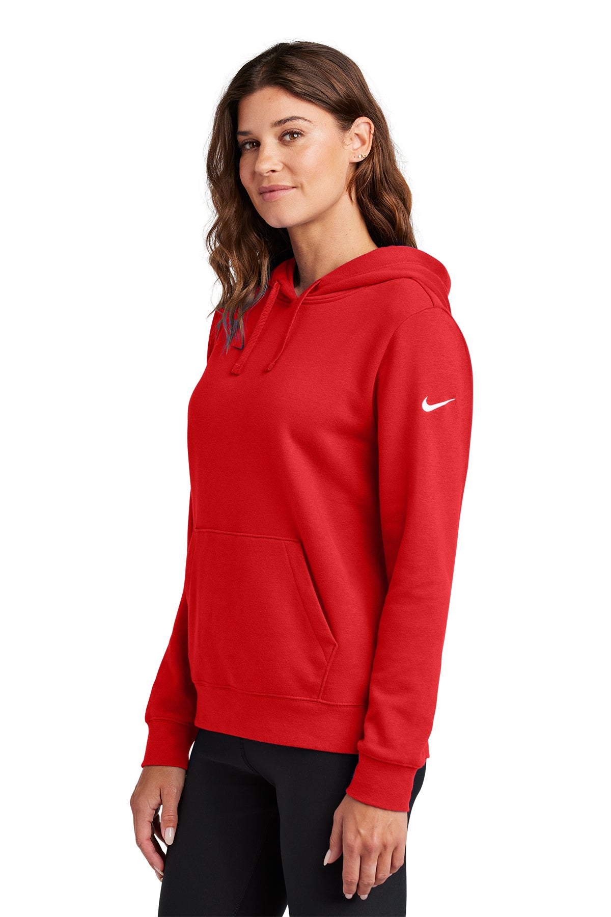 Nike Women's Club Fleece Sleeve Swoosh Pullover Hoodie