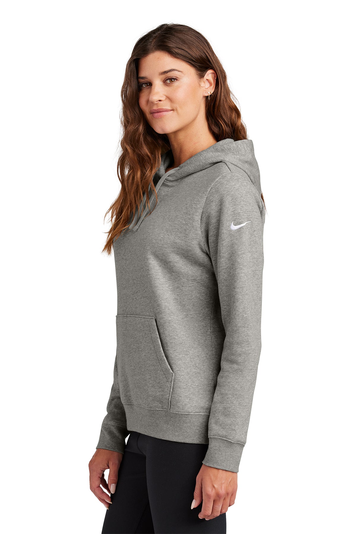 Nike Women's Club Fleece Sleeve Swoosh Pullover Hoodie