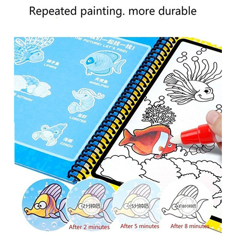 Children's Diy Magic Water Painting Book Creative Magic Water Painting Book