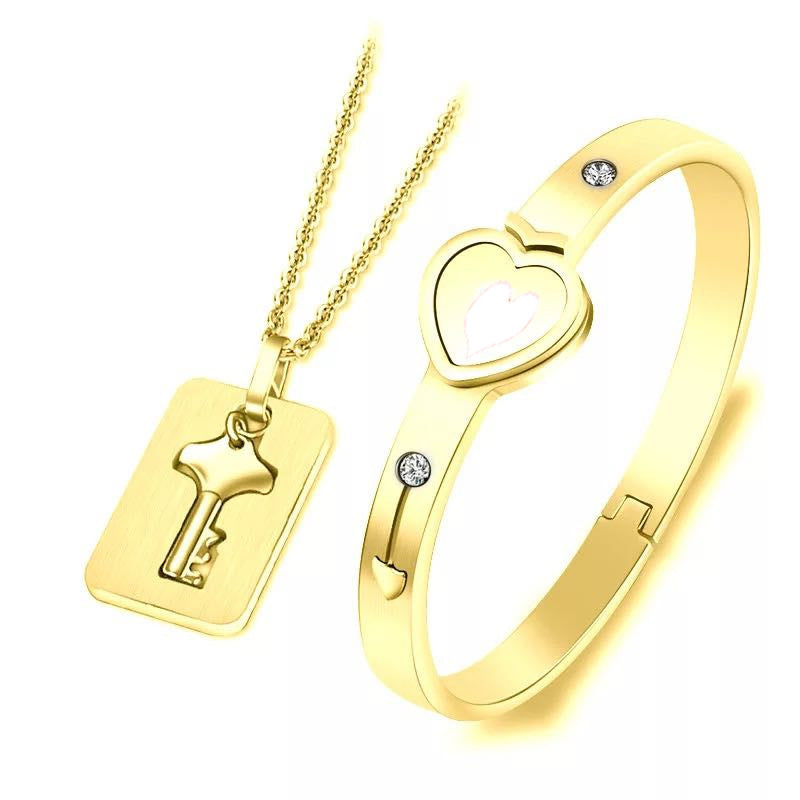 Couple bracelet concentric lock love lock