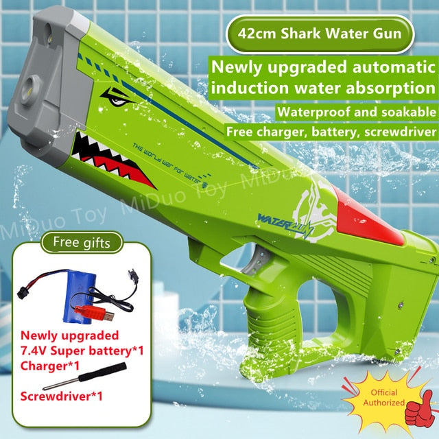 Electric Water Gun, Full Automatic Electric Water Gun Induction Water Absorbing Burst Water gun