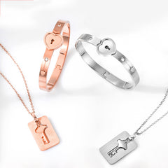 Couple bracelet concentric lock love lock