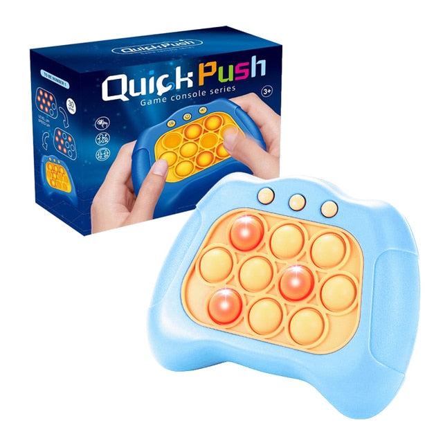 Electronic Poplight Fidget Game, Quick Push Pop Fidget Toy Handheld Gaming Console For Stress, Quick Push Bubble Handheld Game Console, Portable Anti-Stress Toy for Kids Relief, Memory Training and Concentration, Bubble Sensory, Fidget Toys, Bubble Squeez