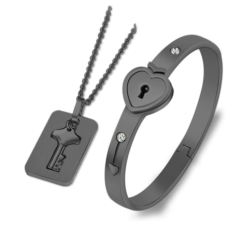 Couple bracelet concentric lock love lock