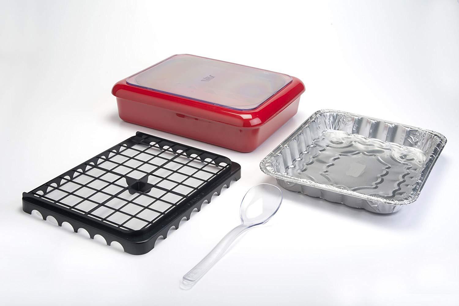 Portable casserole cutlery storage box