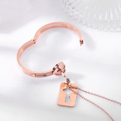 Couple bracelet concentric lock love lock