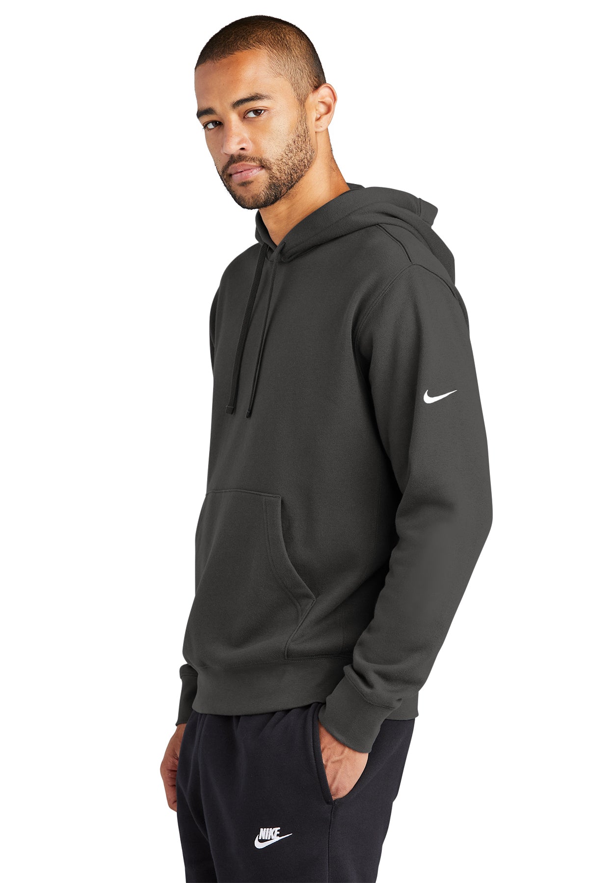 Nike Club Fleece Sleeve Swoosh Pullover Hoodie