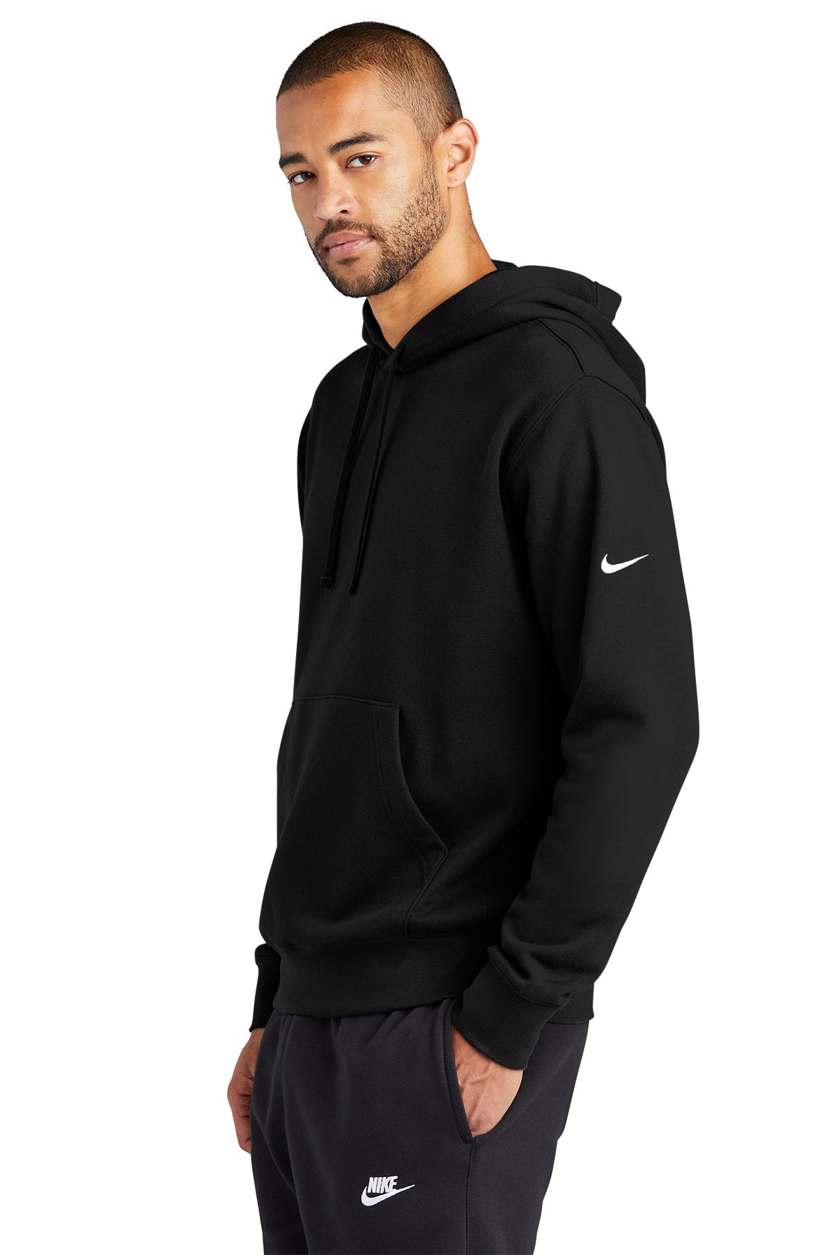 Nike Club Fleece Sleeve Swoosh Pullover Hoodie