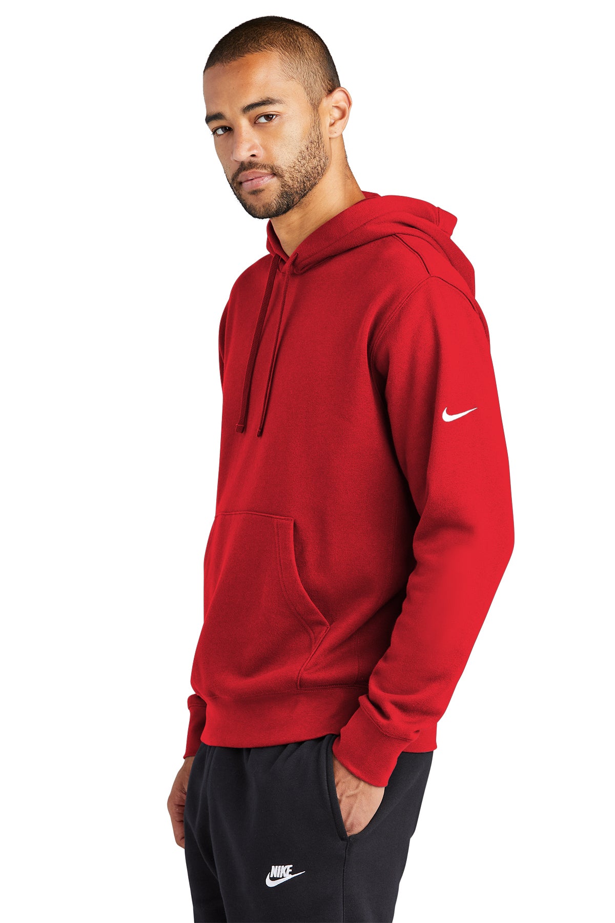 Nike Club Fleece Sleeve Swoosh Pullover Hoodie