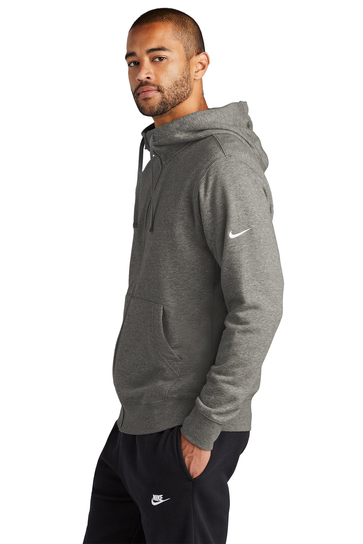 Nike Club Fleece Sleeve Swoosh Full-Zip Hoodie