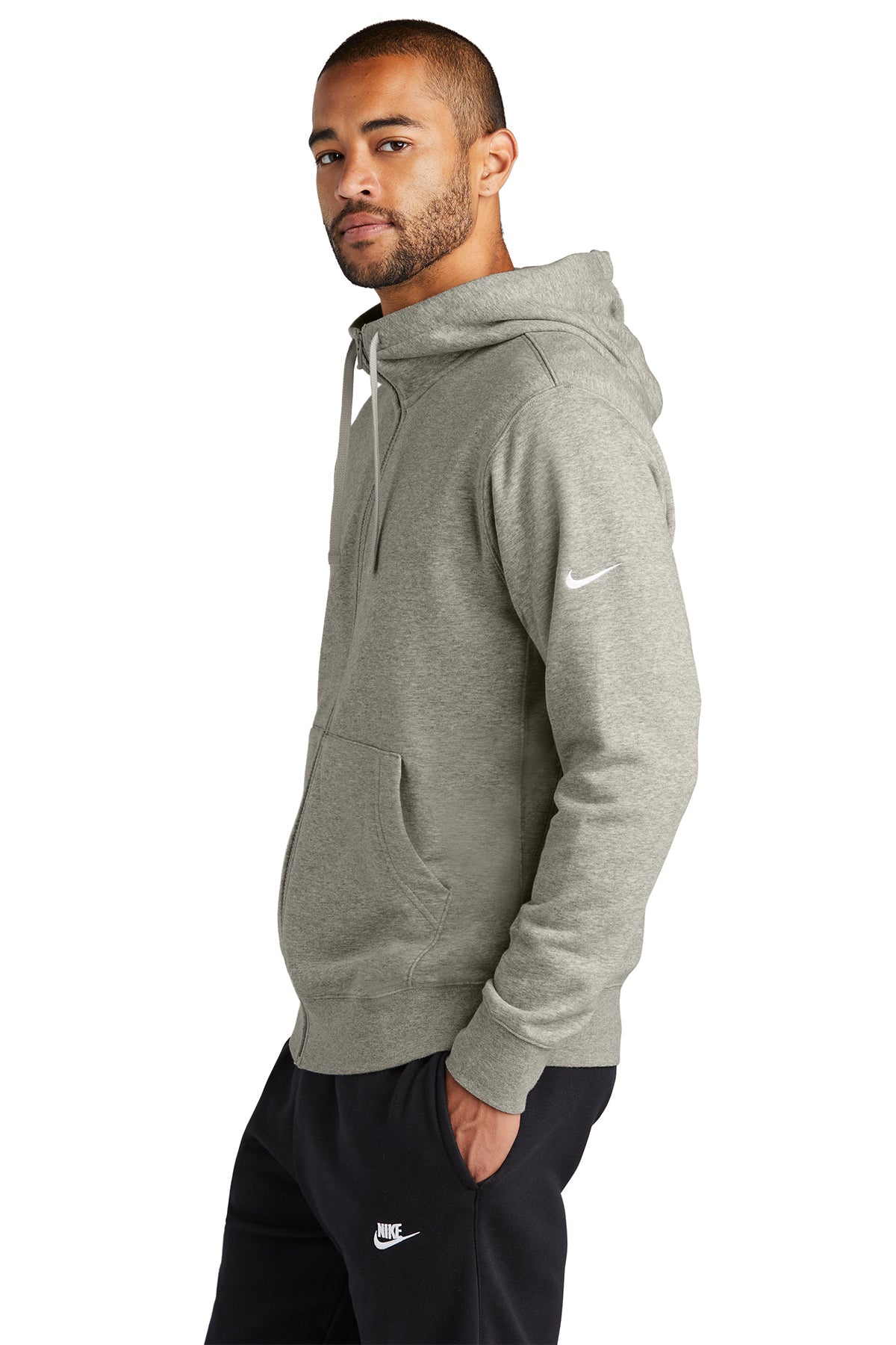 Nike Club Fleece Sleeve Swoosh Full-Zip Hoodie